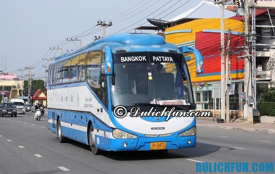 Hướng dẫn cách di chuyển từ Bangkok tới Pattaya an toàn, thuận lợi. Xe bus, phương tiện di chuyển từ Bangkok tới Pattaya giá rẻ, thuận tiện