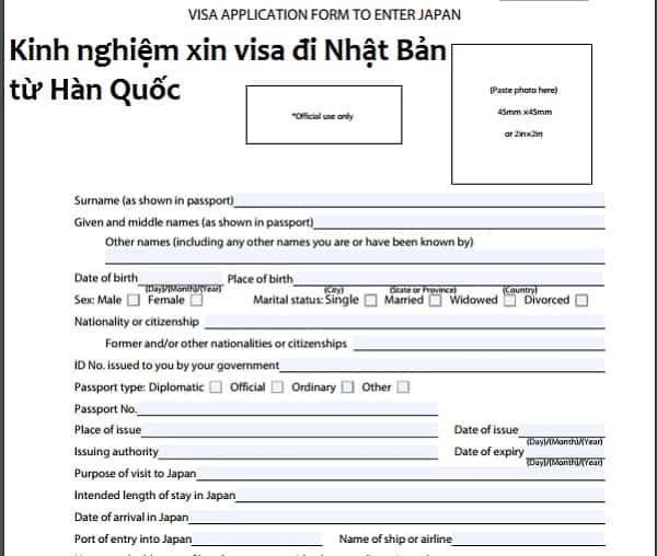 Hướng dẫn chuẩn bị hồ sơ, thủ tục làm visa đi Nhật Bản từ Hàn Quốc: Kinh nghiệm xin visa đi Nhật từ Hàn Quốc cho du học sinh và người lao động Việt Nam