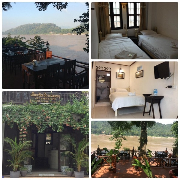 Kinh nghiệm du lịch Luang Prabang, khách sạn ở Luang Prabang, View Khemkhong Guesthouse