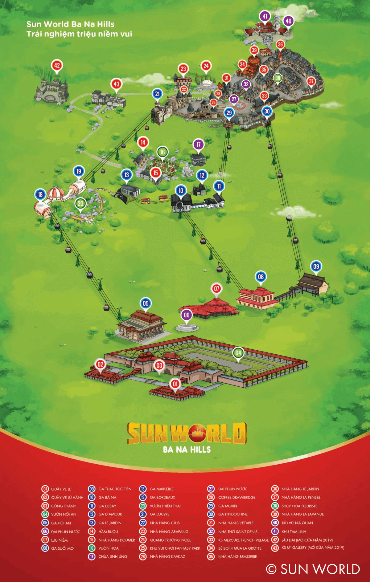 Kinh nghiệm du lịch Bà Nà Hill. bản đồ du lịch Bà Nà Hill