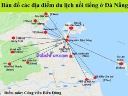 Bản đồ các địa điểm du lịch Đà Nẵng nổi tiếng. Bản đồ du lịch Đà Nẵng