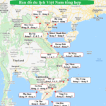 Bản đồ du lịch Việt Nam tổng hợp chi tiết. Bản đồ các địa điểm du lịch nổi tiếng ở Việt Nam