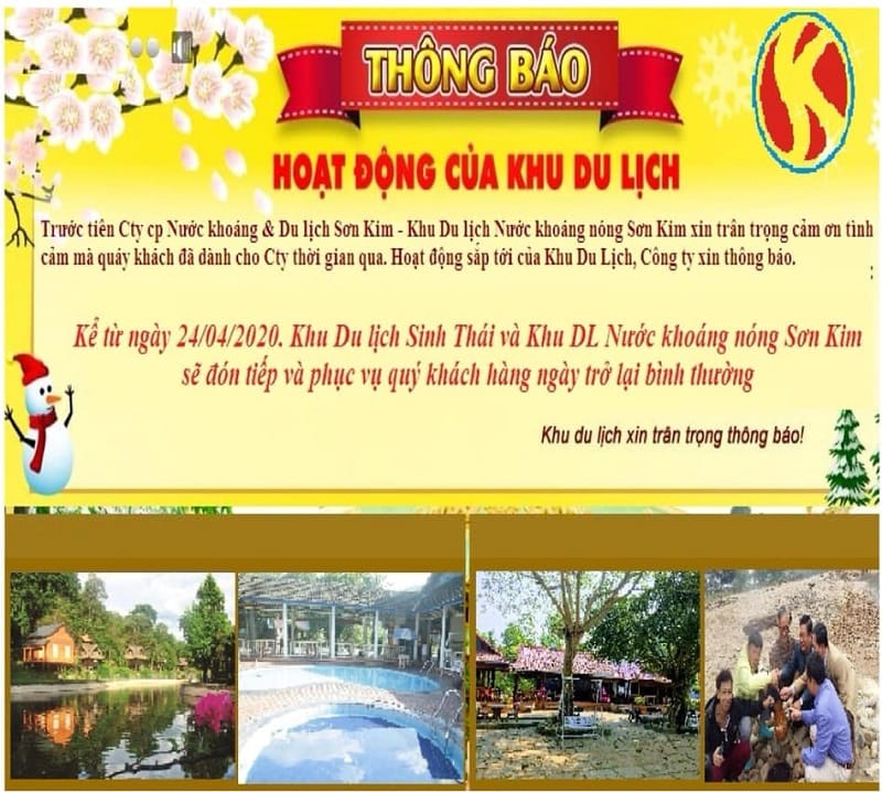 Tới suối nước khoáng nóng Sơn Kim có gì hay? Các dịch vụ ở KDL Sơn Kim