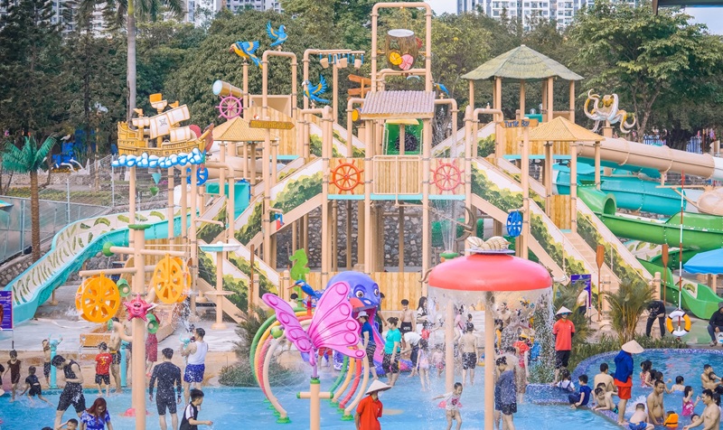 Các công viên nước nổi tiếng ở Hà Nội. Công viên nước ở Thiên Đường Bảo Sơn