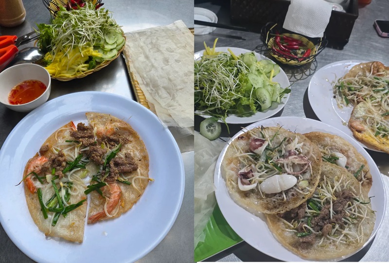 Quán bánh xèo tôm nhảy ở Quy Nhơn. Quy Nhơn ăn bánh xèo tôm nhảy quán nào ngon