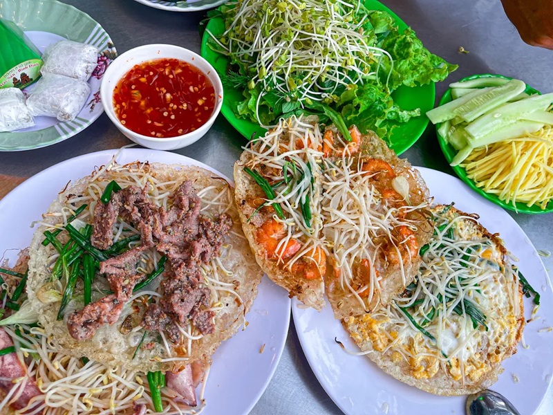 Địa chỉ ăn bánh xèo tôm nhảy ở Quy Nhơn. Quán bánh xèo tôm nhảy ở Quy Nhơn
